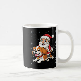 Mug Père Noël montant un Cavalier King Charles Spaniel