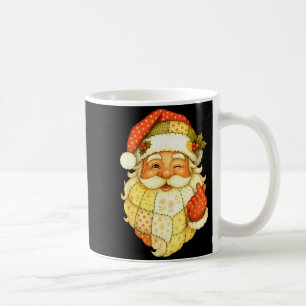 Mug Père Noël patchwork Noël drôle pour hommes