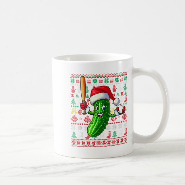 Mug Père Noël Pickle Jouant au Baseball Xmas Joueur Ve (Droite)