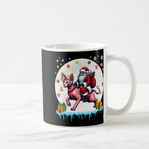 Mug Père Noël Riding Reindeer Sphynx Chat Noël Proprié