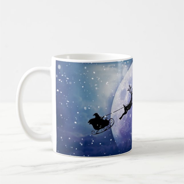 Mug Père Noël Sleigh | Imaginaire Galaxy Christmas Nig (Gauche)
