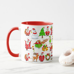 Mug Père Noël, Snowman, Elfes, Reindeer, Penguin