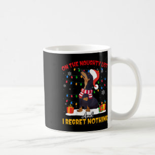 Mug Père Noël Sur La Liste Coquine Dachshund Cadeau De