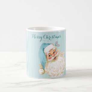Mug Père Noël victorien vintage turquoise