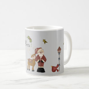 Mug Père Noël Whimsical En Cadre De Noël