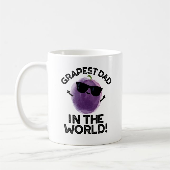 Mug Père Raisin Dans Le Monde Drôle Fruit Pun (Gauche)