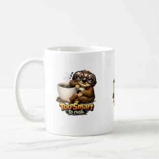 Mug Perezoso con café – Too Smart to Rush