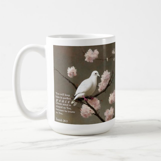 Mug "Perfect Peace Mug" Ésaïe 26:3 (Gauche)