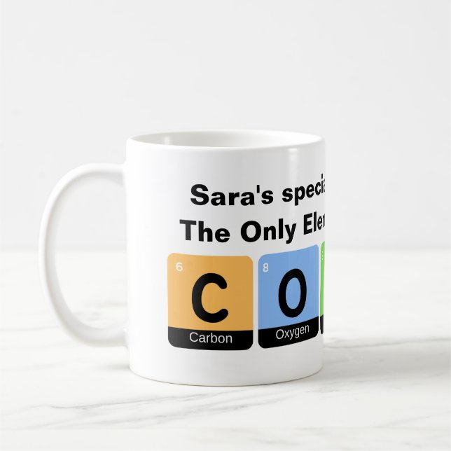 Mug Periodic Table Scientists Coffee lover  (Gauche)