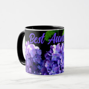 Mug Périwinkel hydrangeas violet fleurs bleu pour Tant