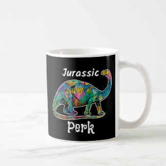 Mug Perk Jurassique Dinosaure Noir Coloré