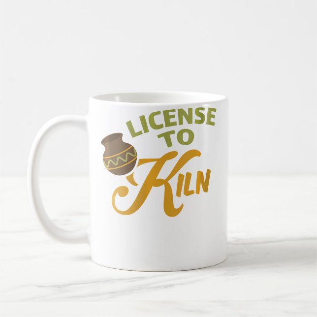 Mug Permis de four drôle pour femmes Artiste de poteri (Gauche)