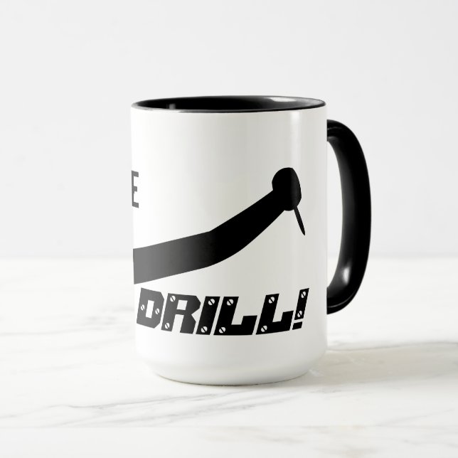 Mug Permis d'exploration Devis d'Humour Dentiste Amusa (Devant droit)