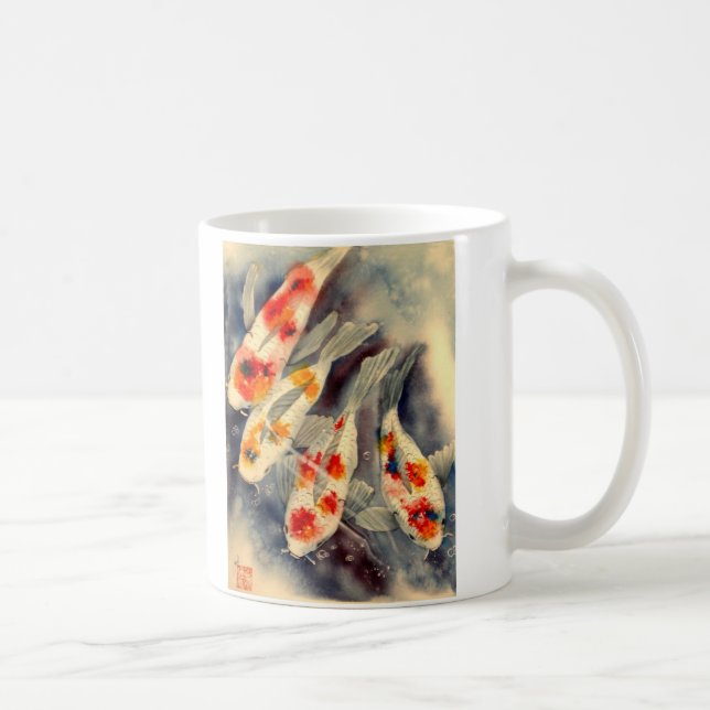 Mug PERROQUET BLEU JPEC, KOI JPEC, art de, Judi (Droite)