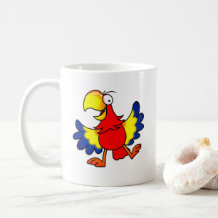 Mug Perroquet de dessin animé drôle et coloré