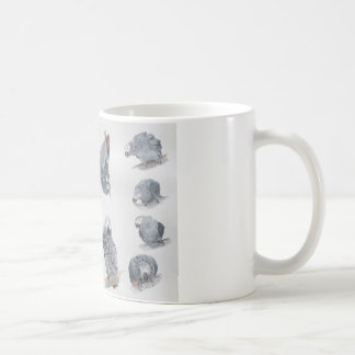 Mug Perroquet de gris africain. Exclusivité conçue par