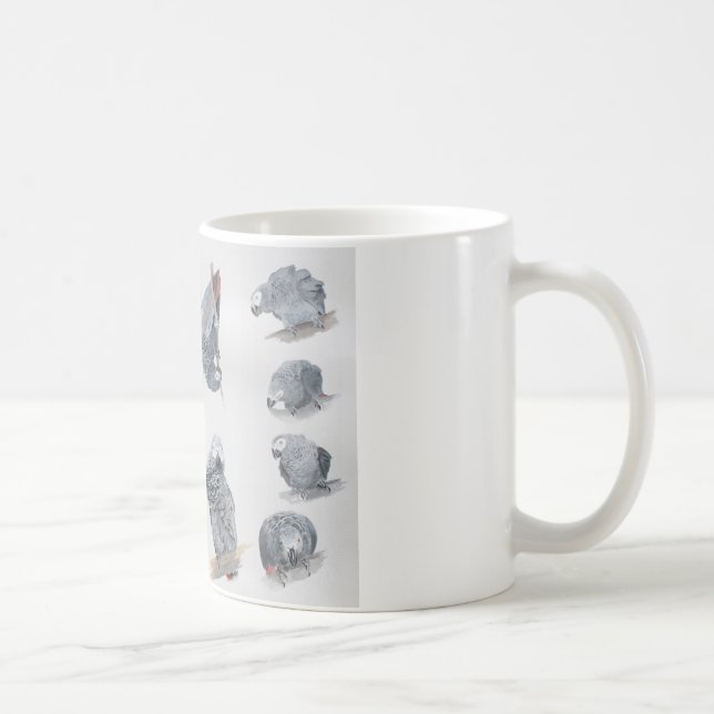 Mug Perroquet de gris africain. Exclusivité conçue par (Droite)