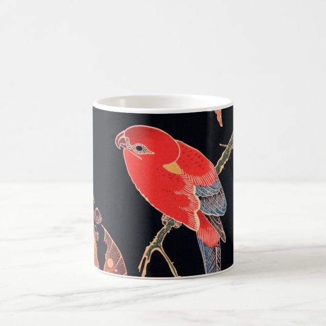 Mug Perroquet rouge sur la branche d'un arbre par Ito  (Centre)