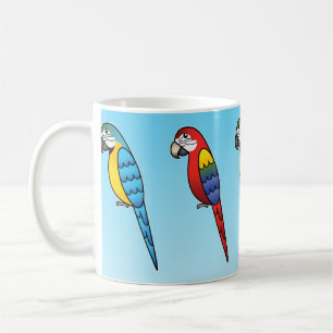 Mug Perroquets Aras de Dessin Animé Mignons