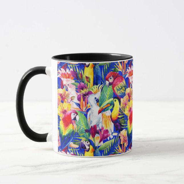 Mug Perroquets d'aquarelle (Gauche)