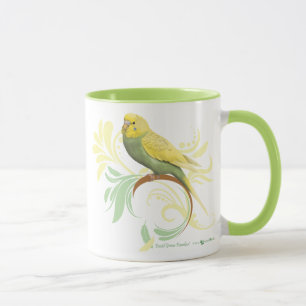 Mug Perruche verte en pastel