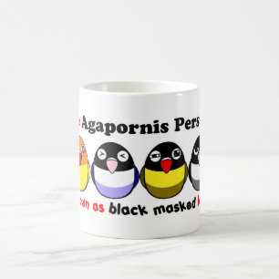 Mug perruches Noir-masquées