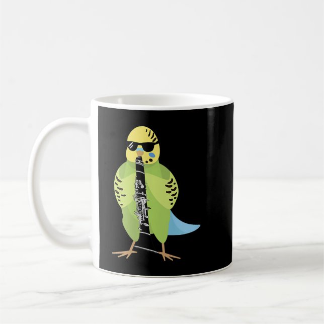 Mug Perruque amusante portant des lunettes de soleil J (Gauche)