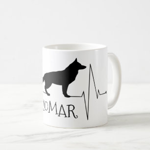 Mug Personalisé Allemand Berger Love Chien Coeur Beat