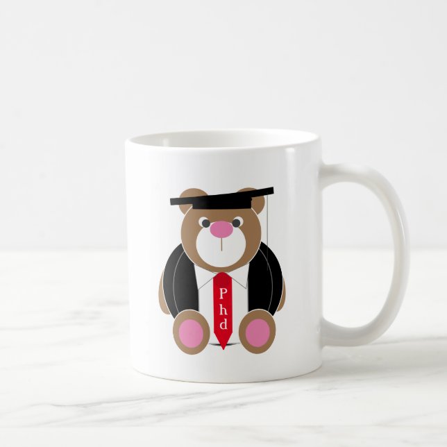 Mug Personalisé Phd joli ours en peluche (Droite)