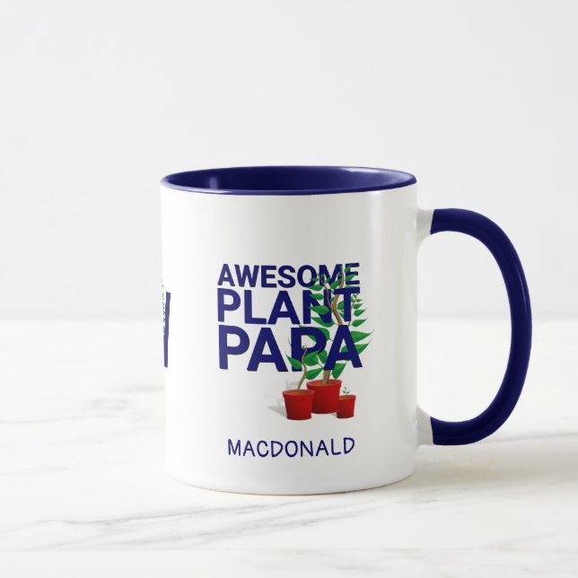 Mug Personalized AWESOME PLANT PAPA Monogram (Droite)