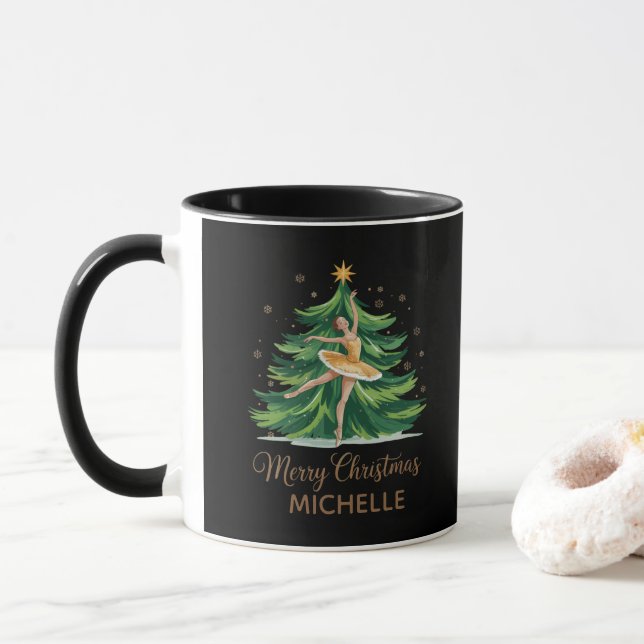 Mug Personalized Ballerina ballet dancer christmas  (Avec donut)