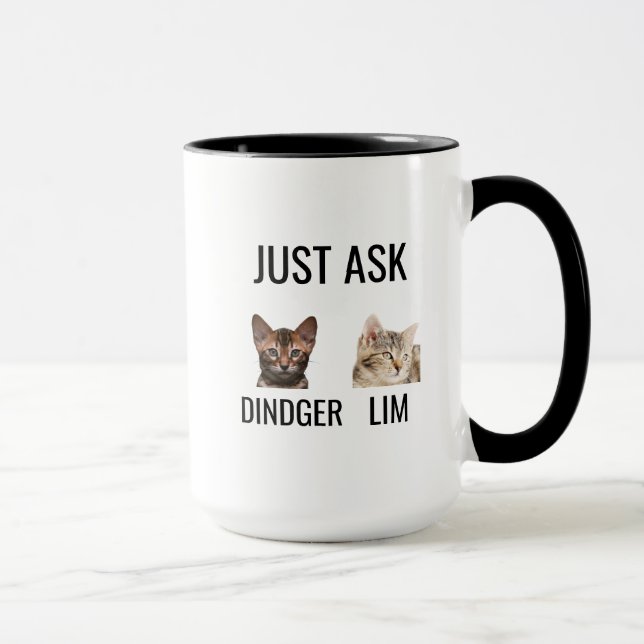 Mug Personalized Cat Dad Mug, Gift For Cat Dad, Cat  (Droite)