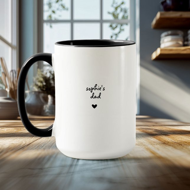 Mug Personalized Dad Cute Minimalist New Father's Day (Créateur téléchargé)
