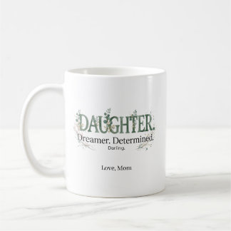 Mug Personalized Daughter Dreamer Determined Darling 