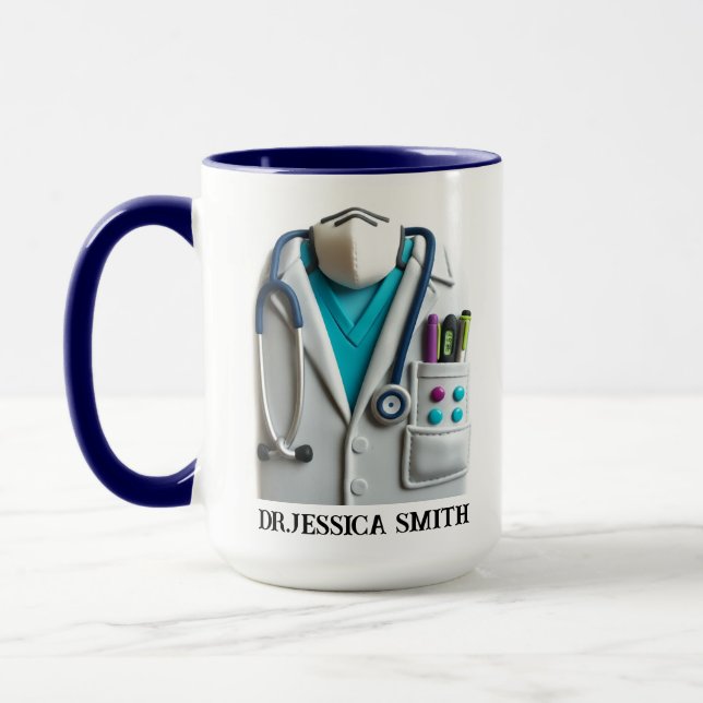 Mug Personalized Doctor | Custom Name for Doctor Day (Gauche)