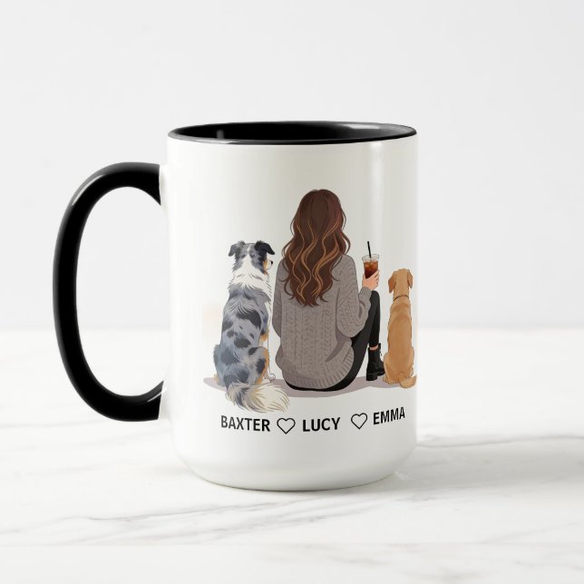 Mug Personalized Dog Mom – Custom Name Mother’s Day (Gauche)