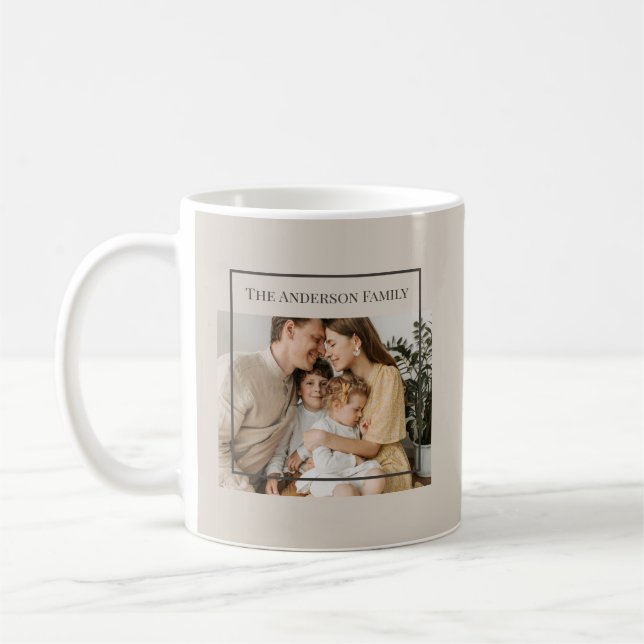 Mug Personalized Family Photo | Custom Family Name  (Gauche)