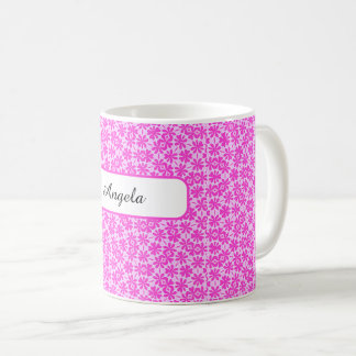 Mug Personalized Fuchsia Flowers