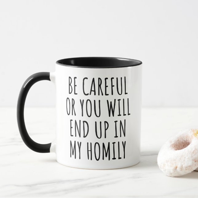 Mug Personalized Funny Homilies  (Avec donut)