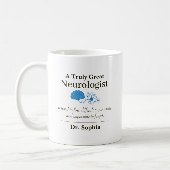 Mug Personalized Great Neurologist Appreciation Gift (Gauche)