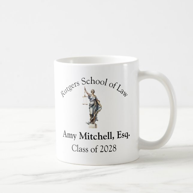 Mug Personalized Law School/Lawyer Lady Justice (Droite)