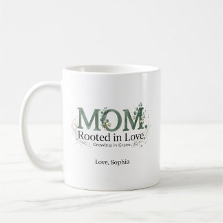 Mug Personalized Mom Rooted in Love Growing in Grace 