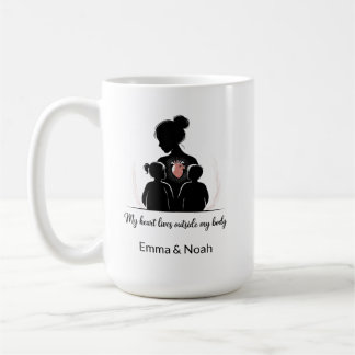 Mug Personalized Motherhood Silhouette–Custom Mom Gift
