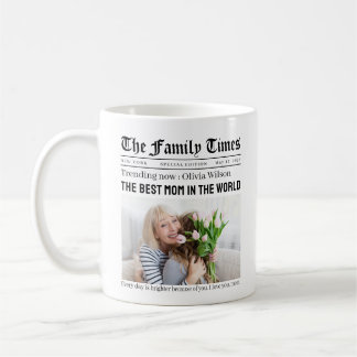 Mug Personalized Mother's Day Newspaper Gift for Mom
