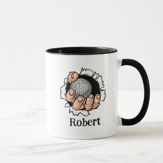 Mug Personalized name Funny golf ball (Droite)