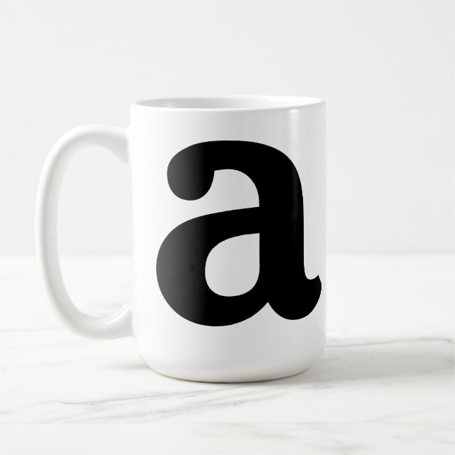 Mug Personalized Name Initial Stylish Modern Minimal  (Gauche)