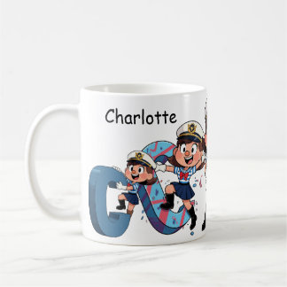 Mug Personalized  Name Sailor Cartoon Character * C *