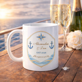 Mug Personalized Nautical Honeymoon Crest