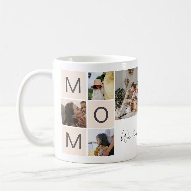 Mug Personalized Photo Collage Gift for Mother’s Day (Gauche)