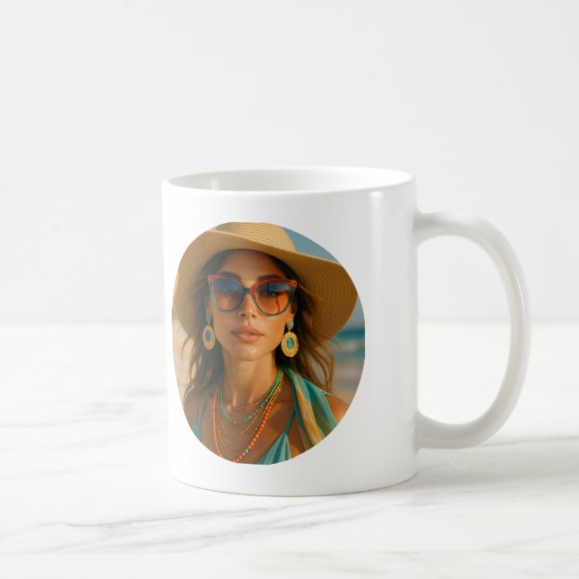 Mug Personalized Photo Retro Bahamas Tropical Beach    (Droite)